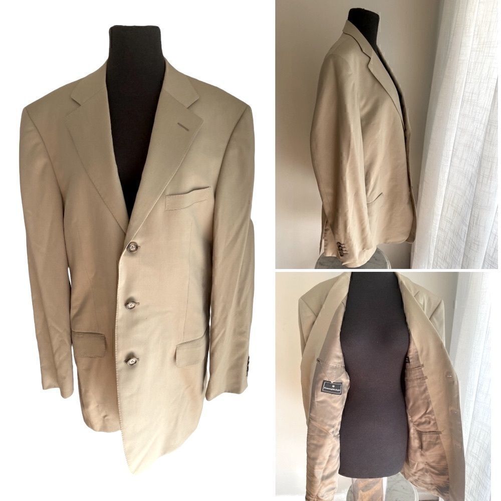 Ermenegildo Zegna Super 100 Worsted Wool Blazer sport coat jacket